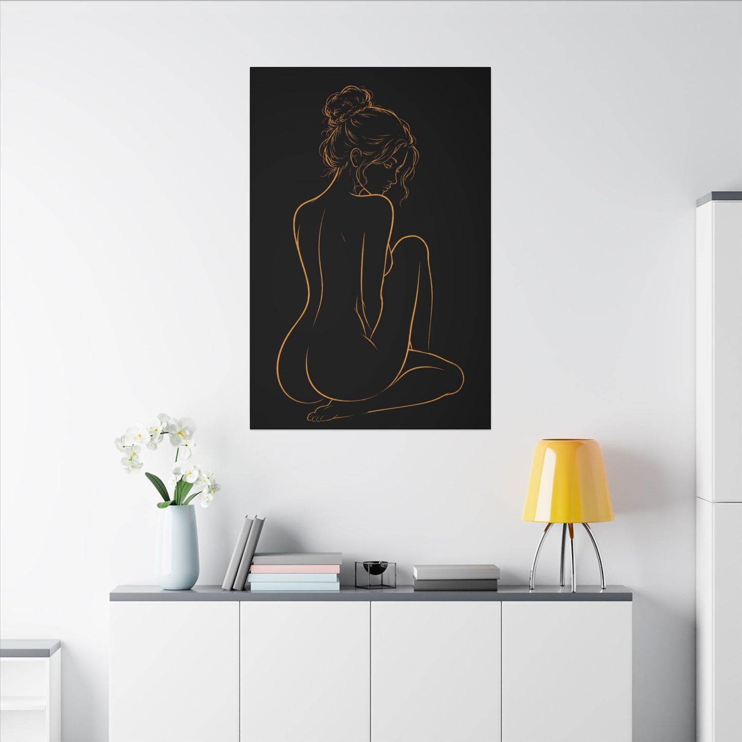 The Unspoken Minimalist Female Silhouette Wall Art