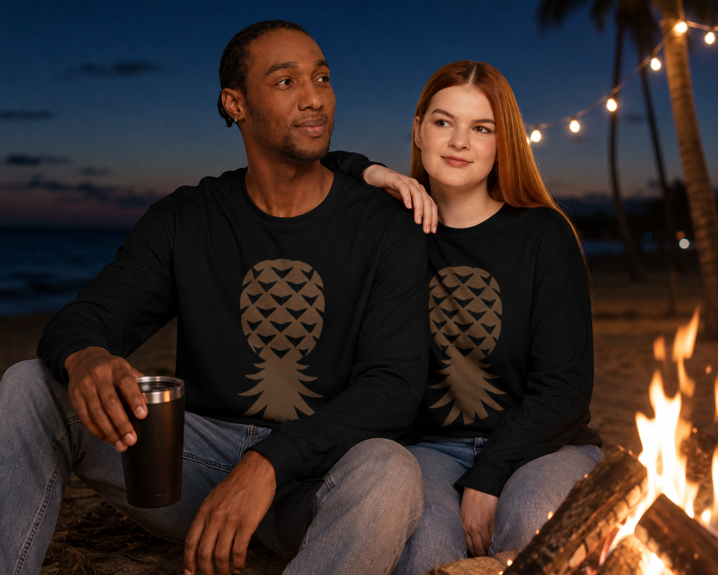 American Naughty SwingApple Long Sleeve Tee — Minimalist Lifestyle Shirt