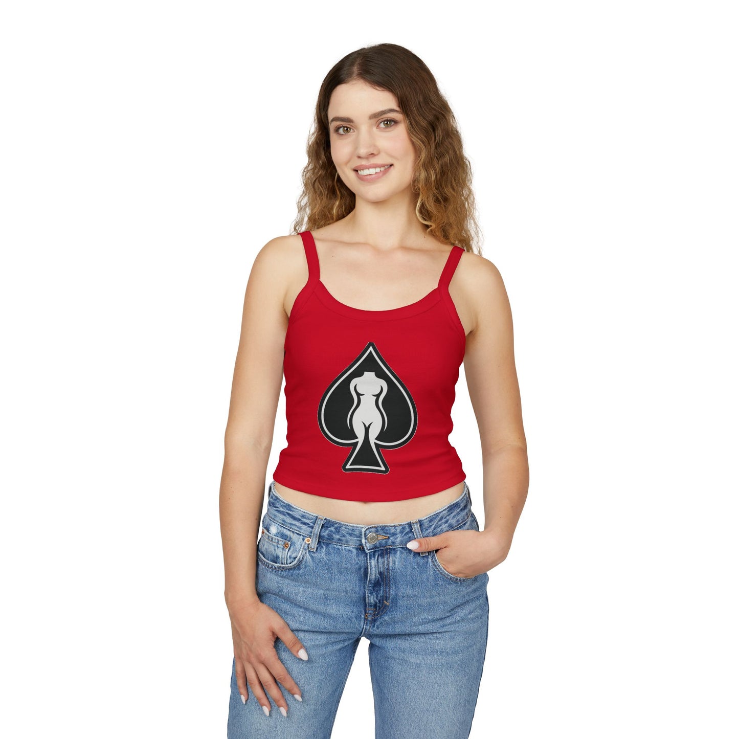 American Naughty HotWife's Women's Spaghetti Strap Crop Top