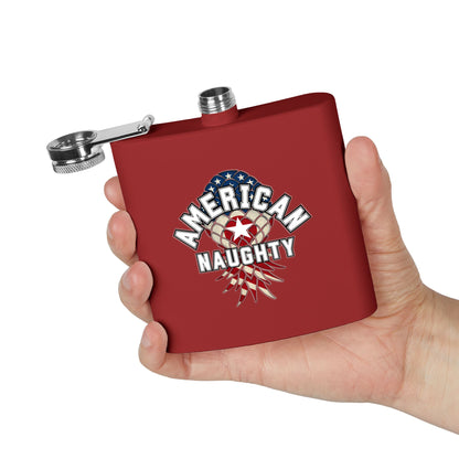 American Naughty 6oz Stainless Steel Flask