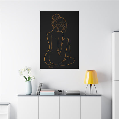 The Unspoken Minimalist Female Silhouette Wall Art