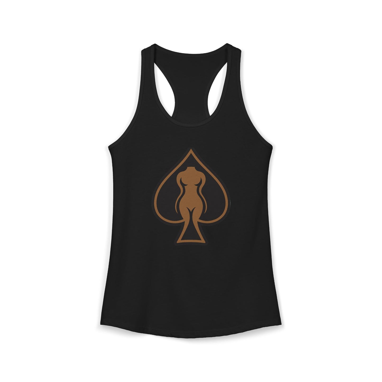 American Naughty HotWife Black Racer Tank