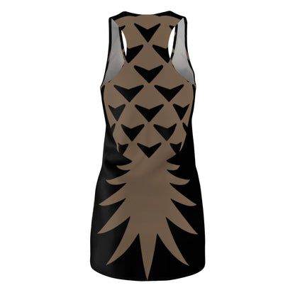 American Naughty Black Racerback Dress with SwingApple Print