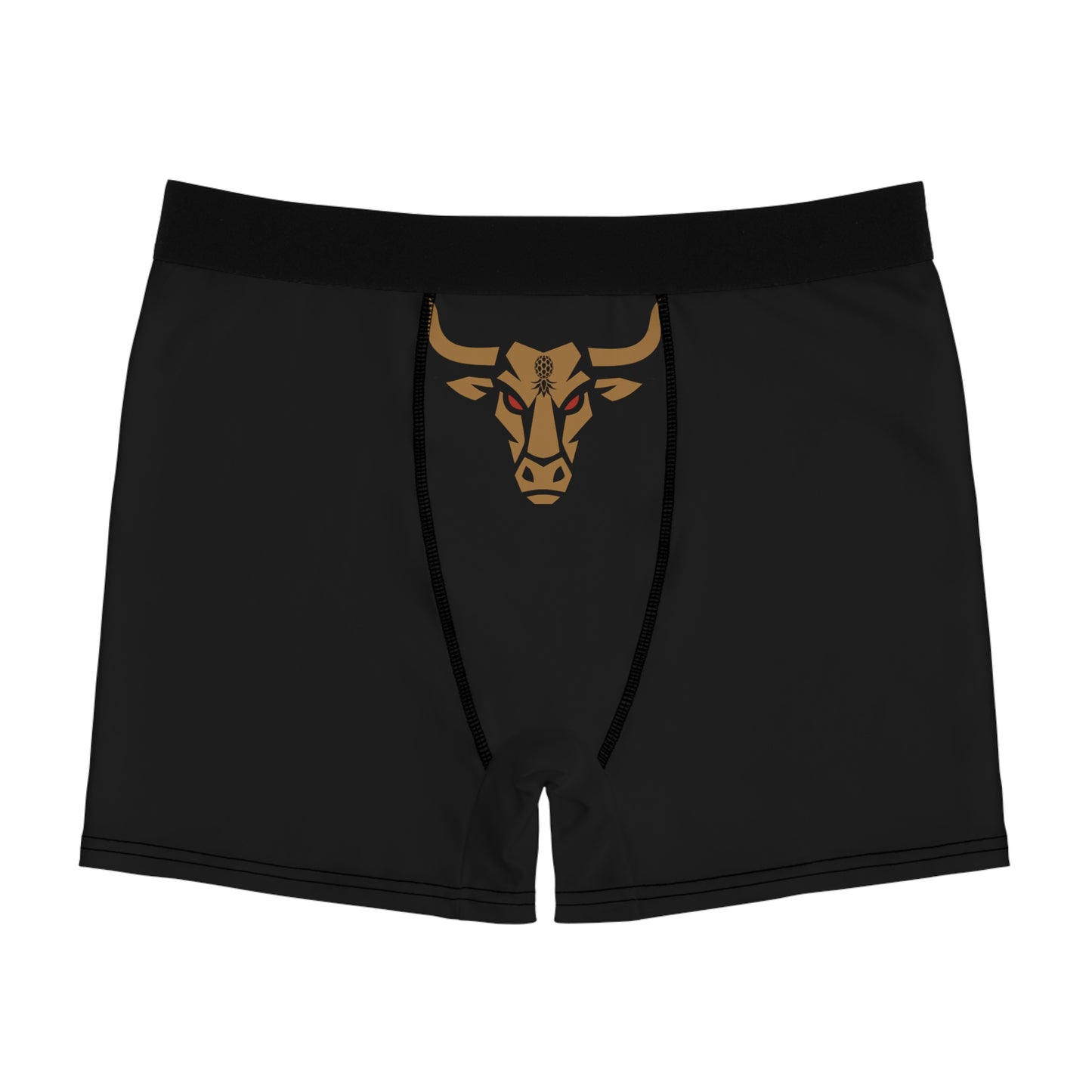 Bronze American Naughty Bull Head Boxer Briefs — Men's Athletic Black Boxer Briefs