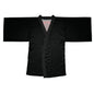 Black Satin Kimono Robe With Japanese Swingapple Rising Sun