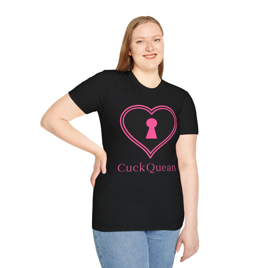The American Naughty CuckQueen Heart with Keyhole T‑Shirt Graphic Tee