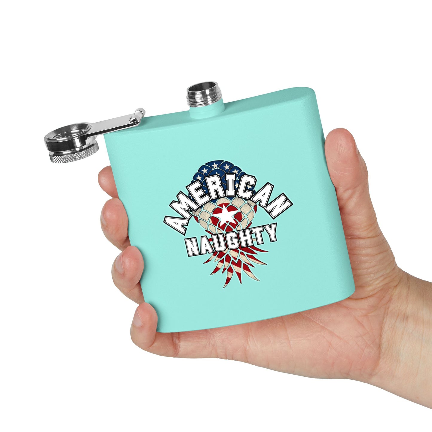American Naughty 6oz Stainless Steel Flask