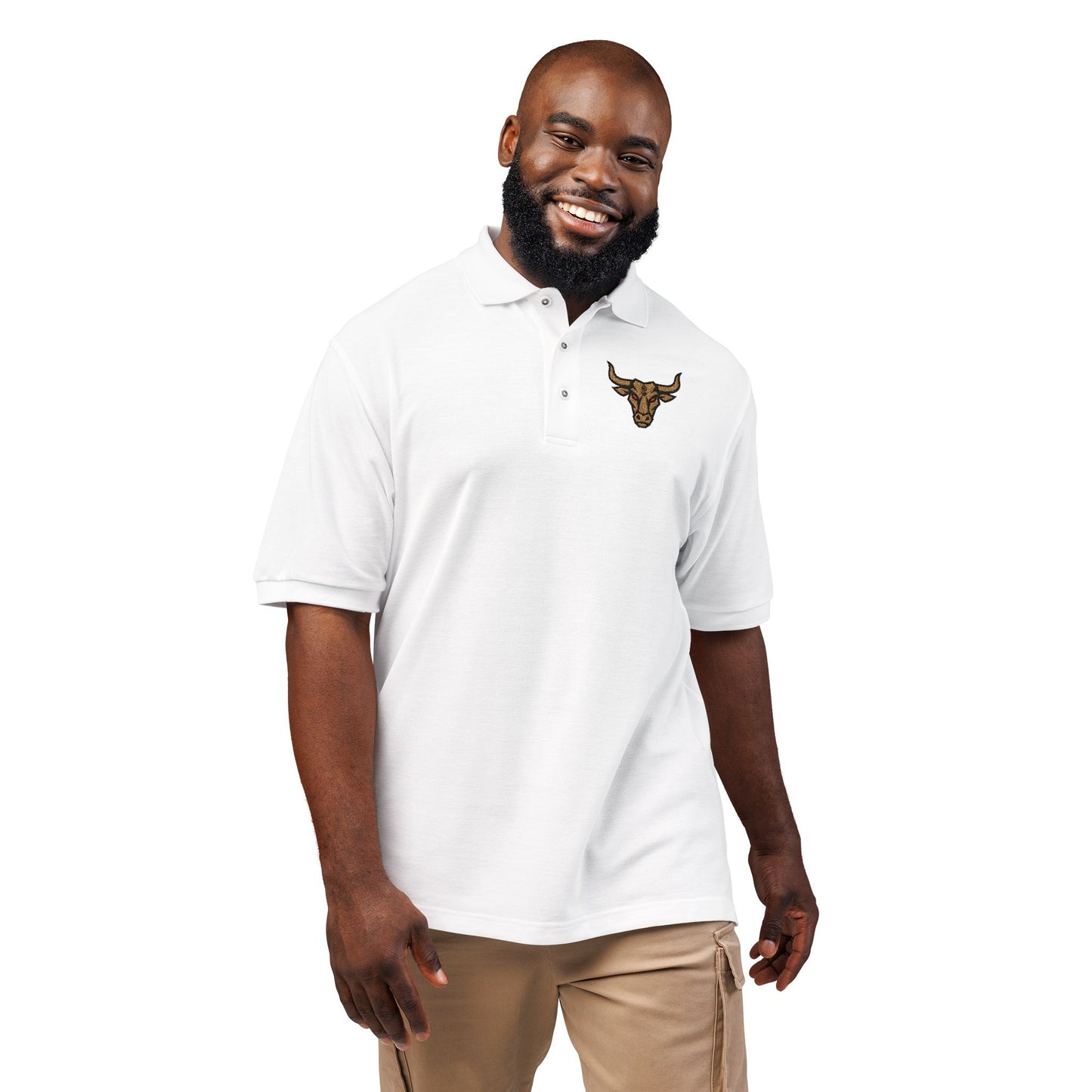 Embroidered American Naughty Bull Polo Shirt