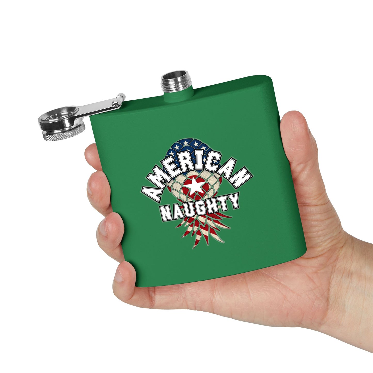 American Naughty 6oz Stainless Steel Flask