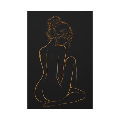 The Unspoken Minimalist Female Silhouette Wall Art