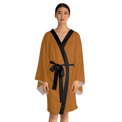 Bronze Long Sleeve Kimono With Black American Naughty Swingapple