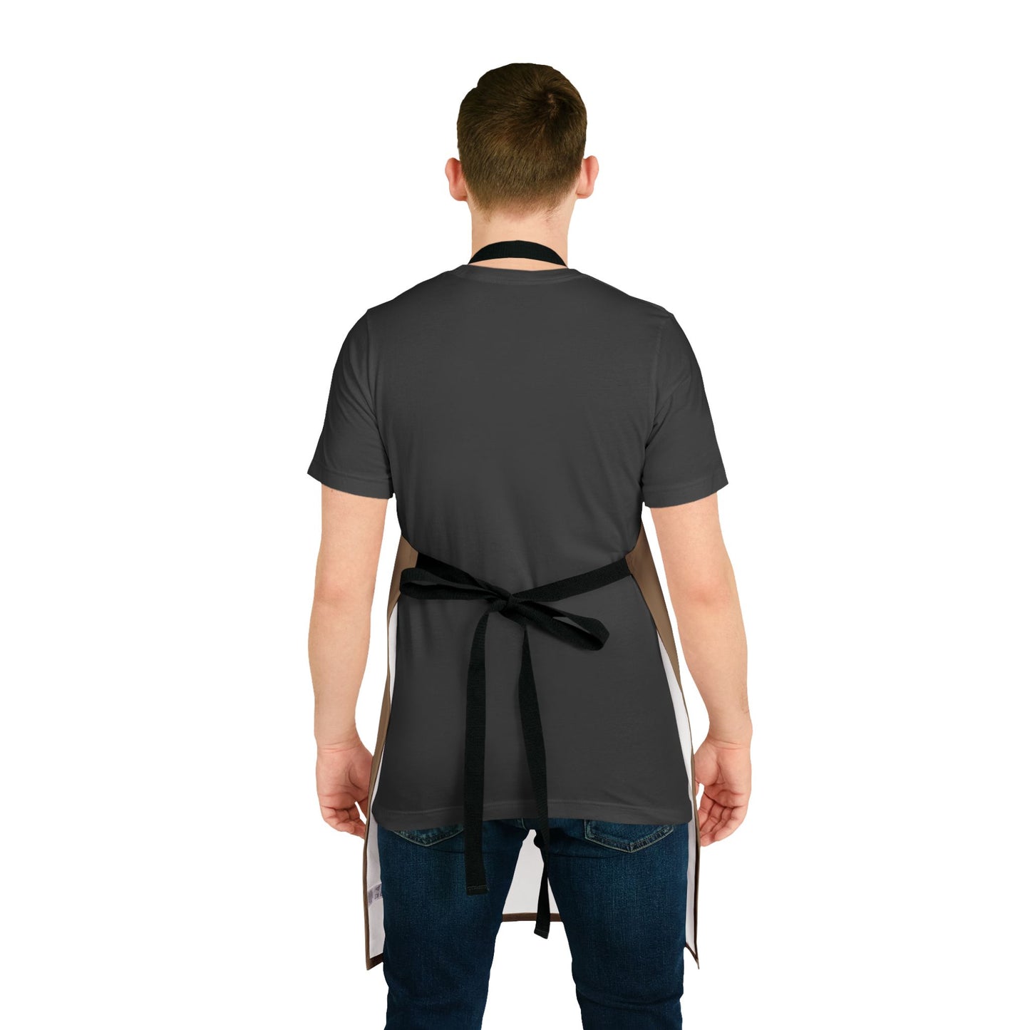 American Naughty Brown Kitchen Apron with Black SwingApple Design