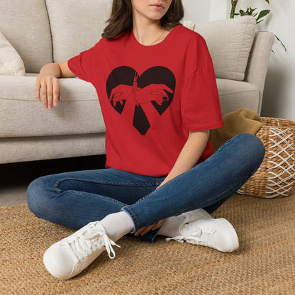 Hands Tied Heart Graphic BDSM T‑Shirt