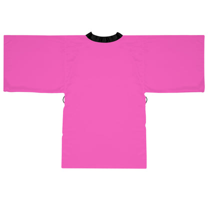 Pink Japanese Kimono Robe with  "セクシー" whih means "Sexy".