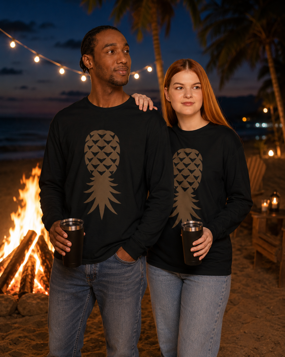American Naughty SwingApple Long Sleeve Tee — Minimalist Lifestyle Shirt