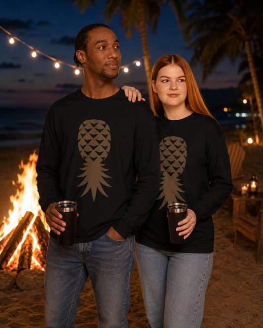 American Naughty SwingApple Long Sleeve Tee — Minimalist Lifestyle Shirt