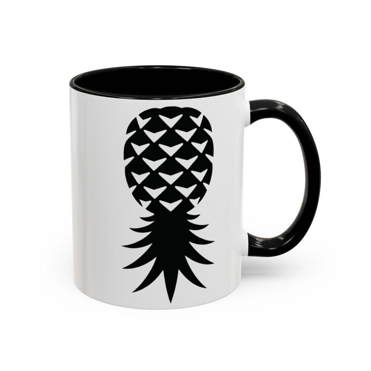 American Naughty SwingApple Accent Coffee Mug — Black Interior & Handle