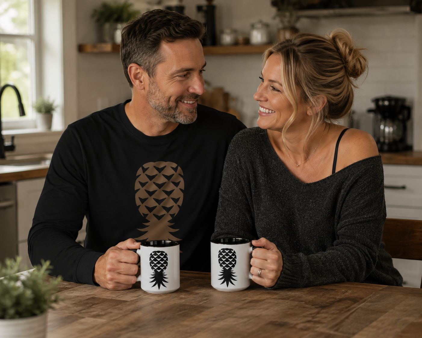 American Naughty SwingApple Accent Coffee Mug — Black Interior & Handle