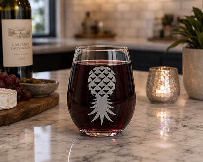 American Naughty Living Engraved SwingApple Stemless Wine Glass — 11.5 oz