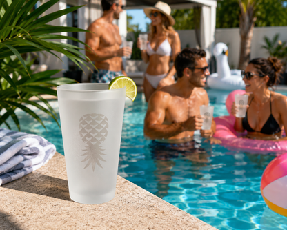 American Naughty Frosted Pint Glass — 16oz