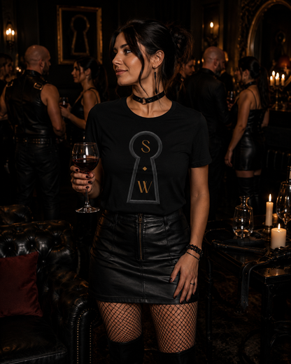 BDSM Keyhole S•W Vintage T-Shirt — Discreet Lifestyle Graphic Tee