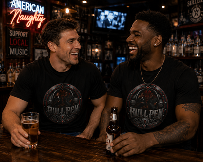 American Naughty Bullpen Gothic Shield T-Shirt