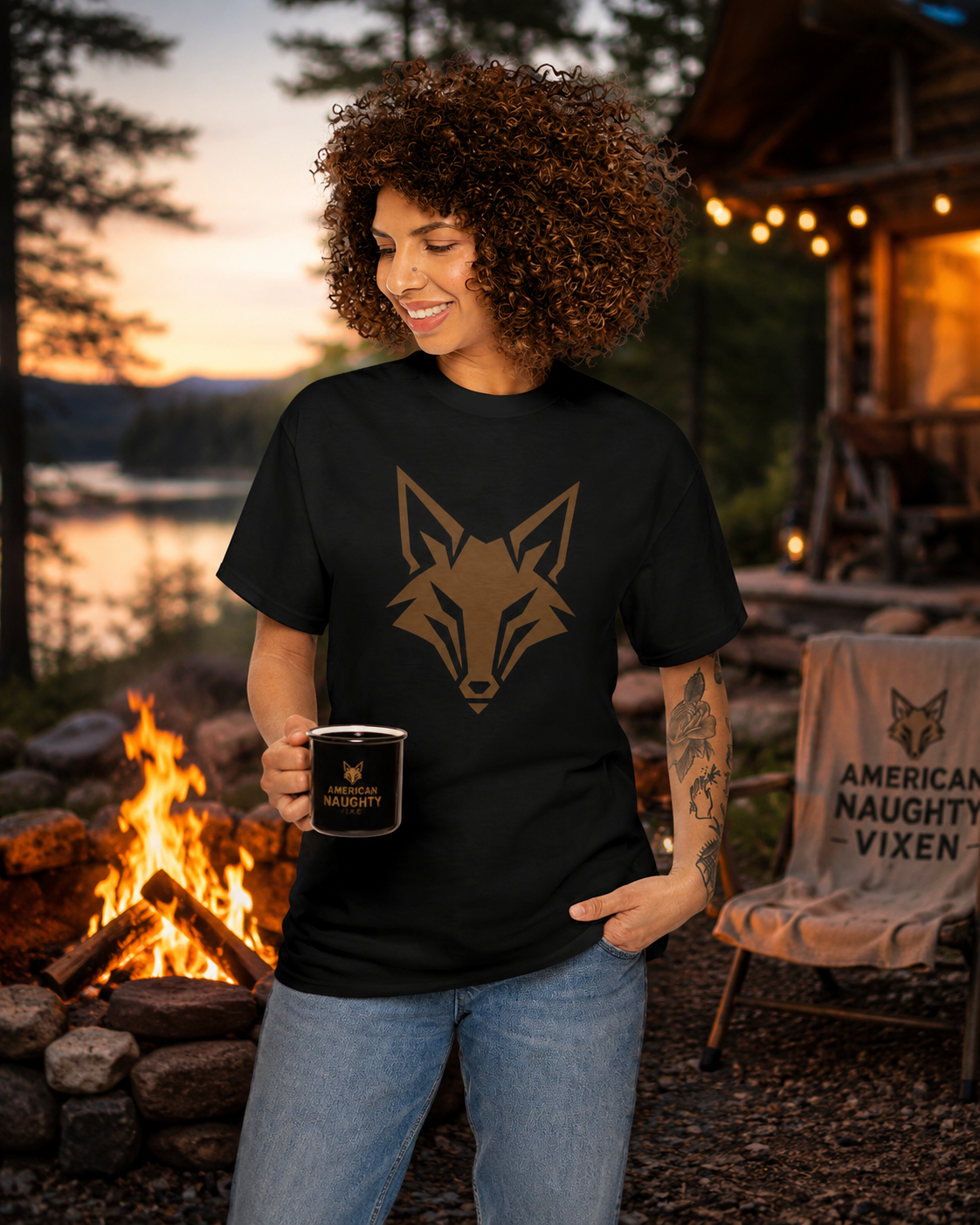 American Naughty Bronze Vixen T-shirt