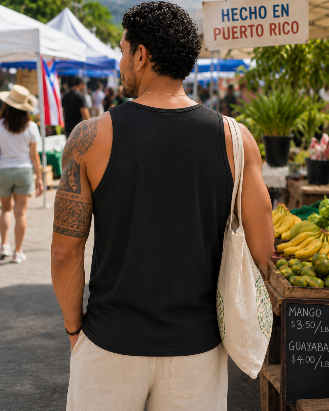 American Naughty Men's Swingapple Black Tank