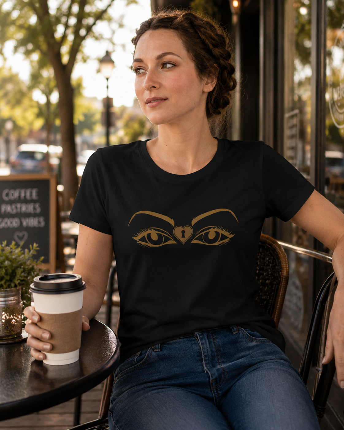 American Naughty CuckQueen Eyez Women's Tee