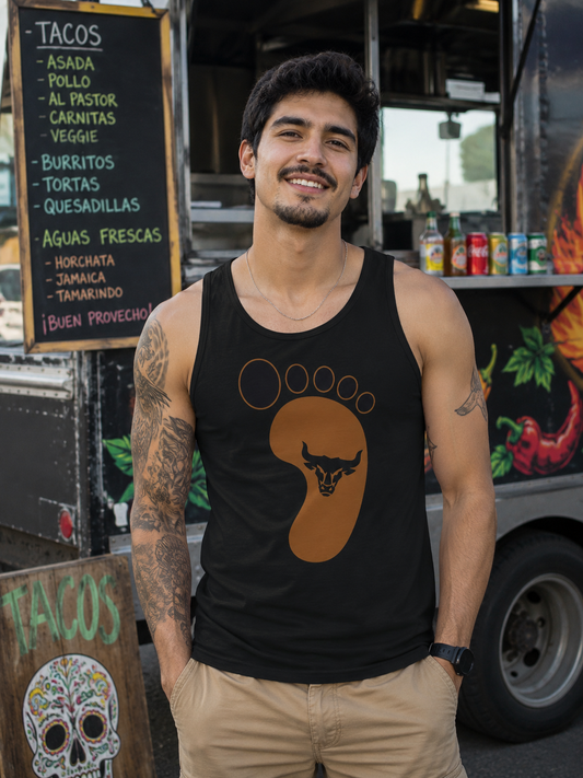 Bull Footprint Tank Top — Western Rodeo Graphic Men's Tank