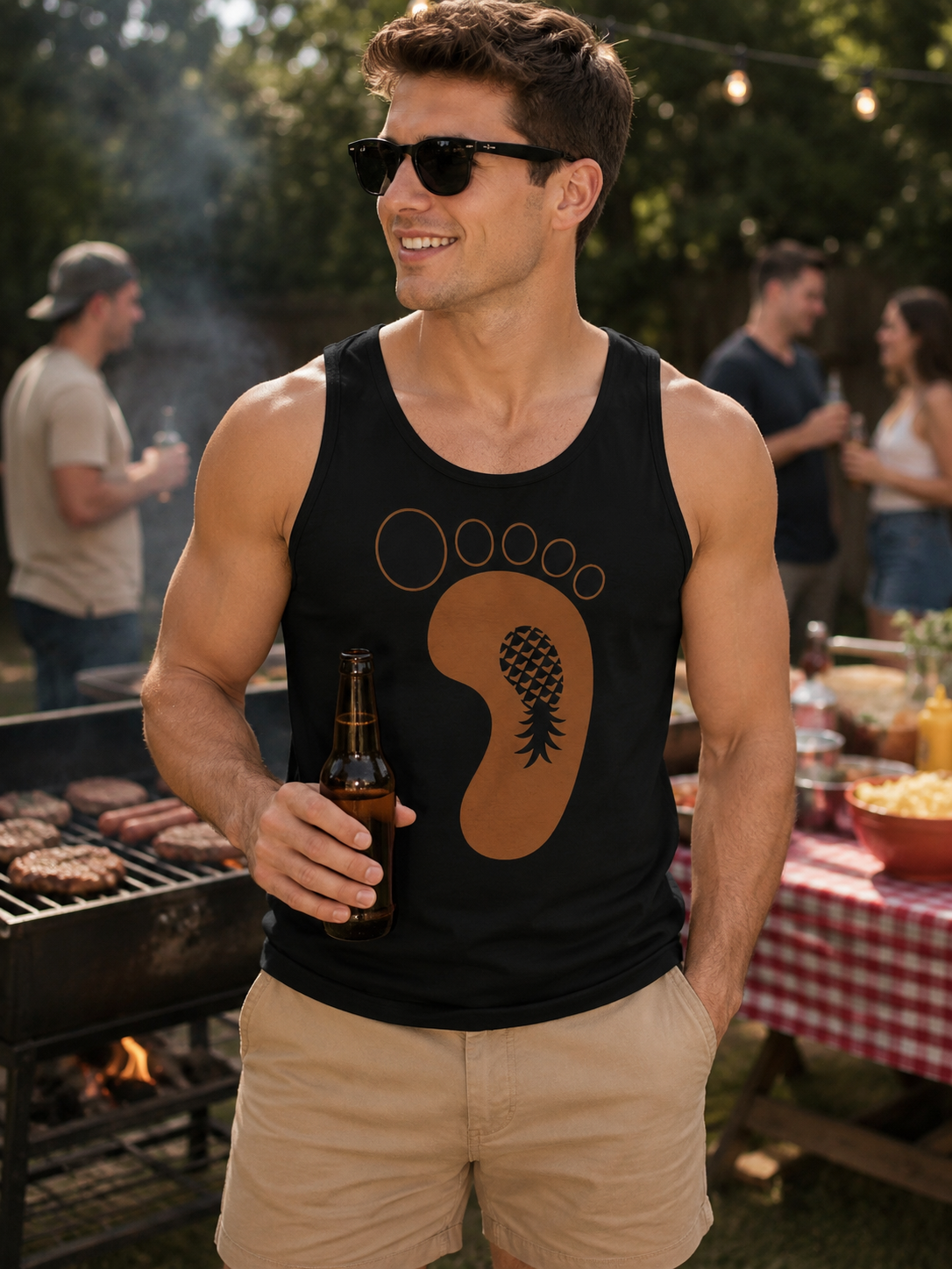 American Naughty Stepping Stoned Swinger Men's Tank
