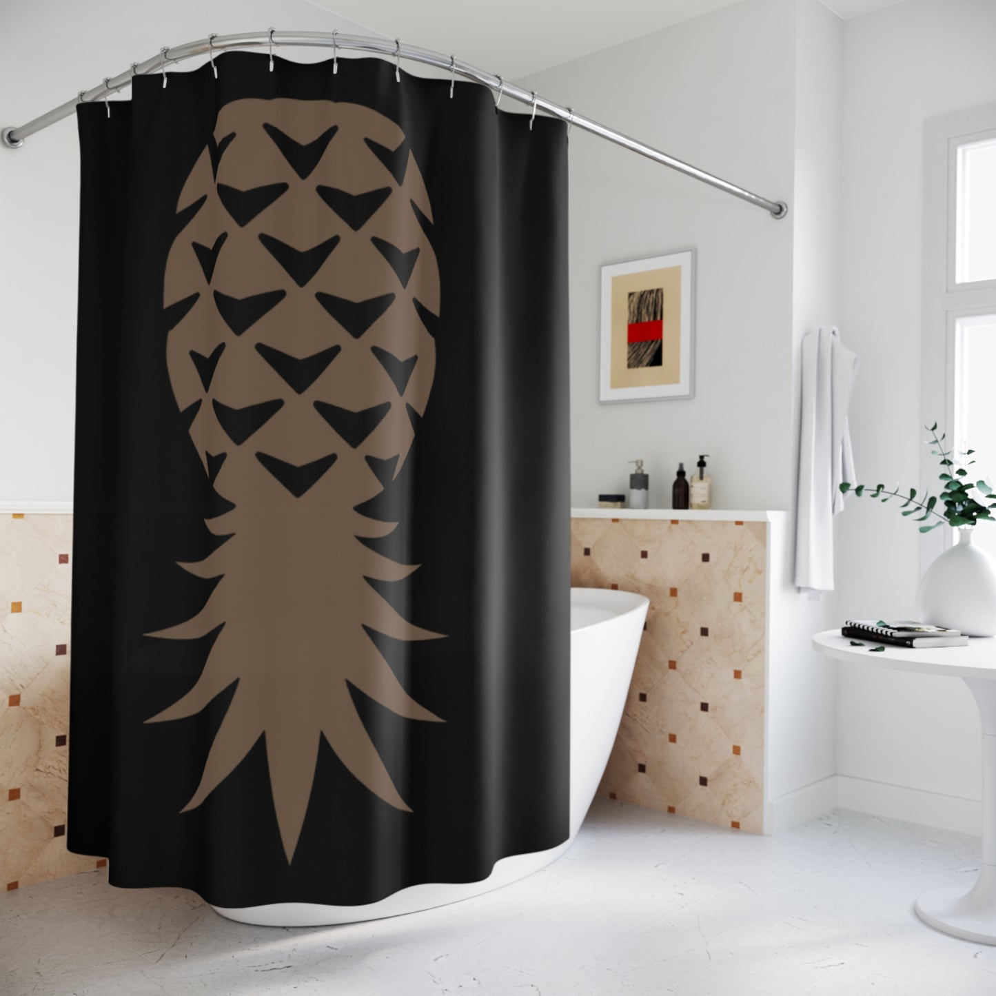 American Naughty Living Bronze SwingApple Shower Curtain