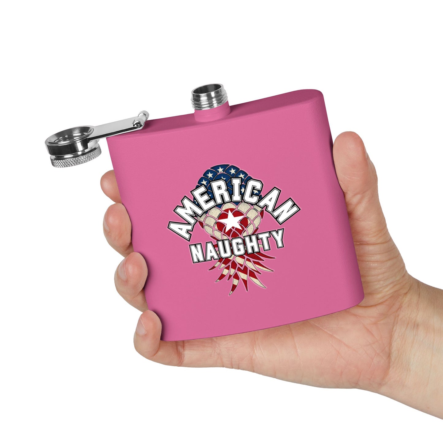 American Naughty 6oz Stainless Steel Flask