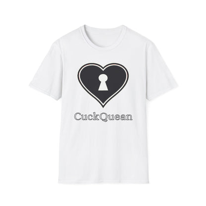 American Naughty CuckQueen Heart with Keyhole T‑Shirt