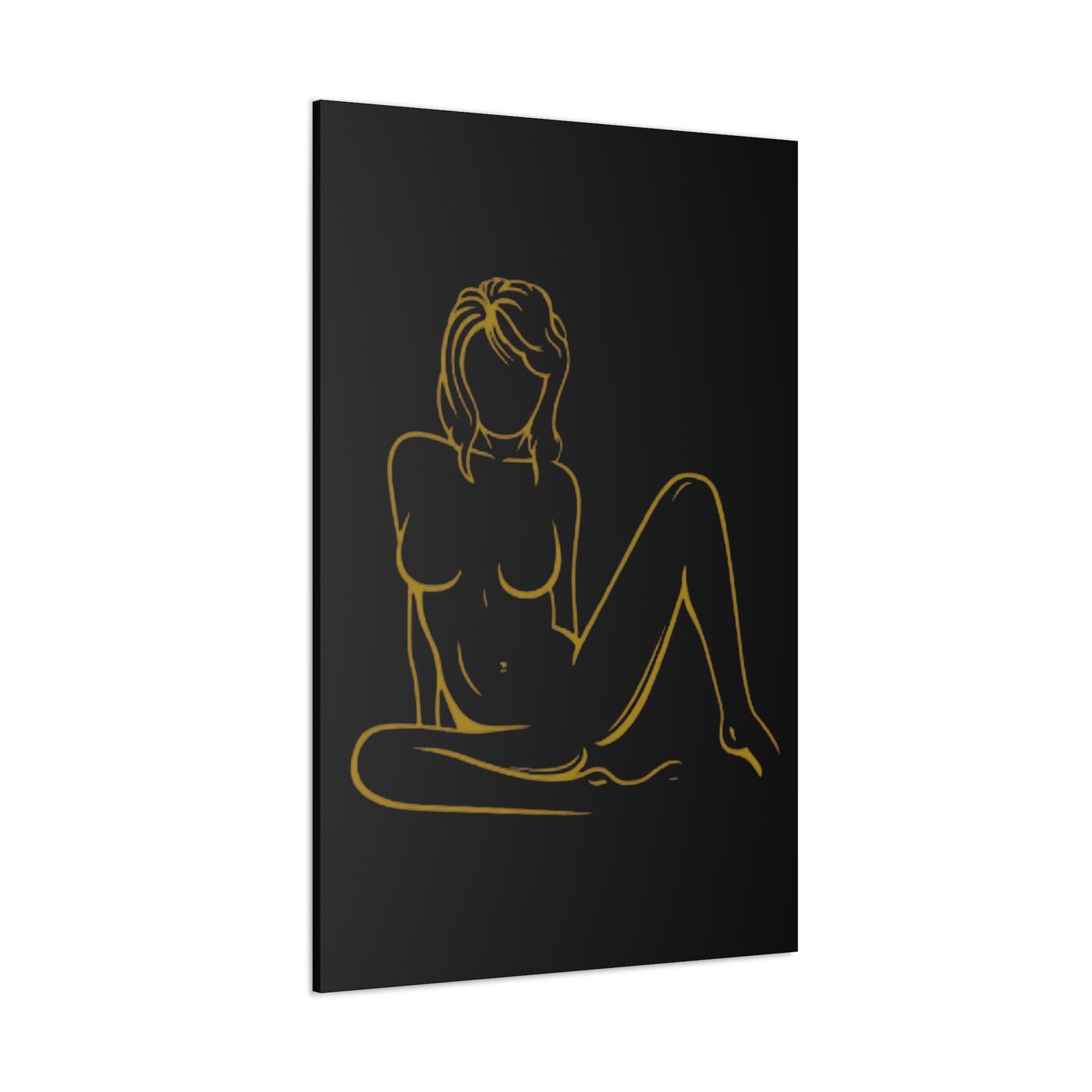 Elegant Gold Minimal Nude Modern Wall Art
