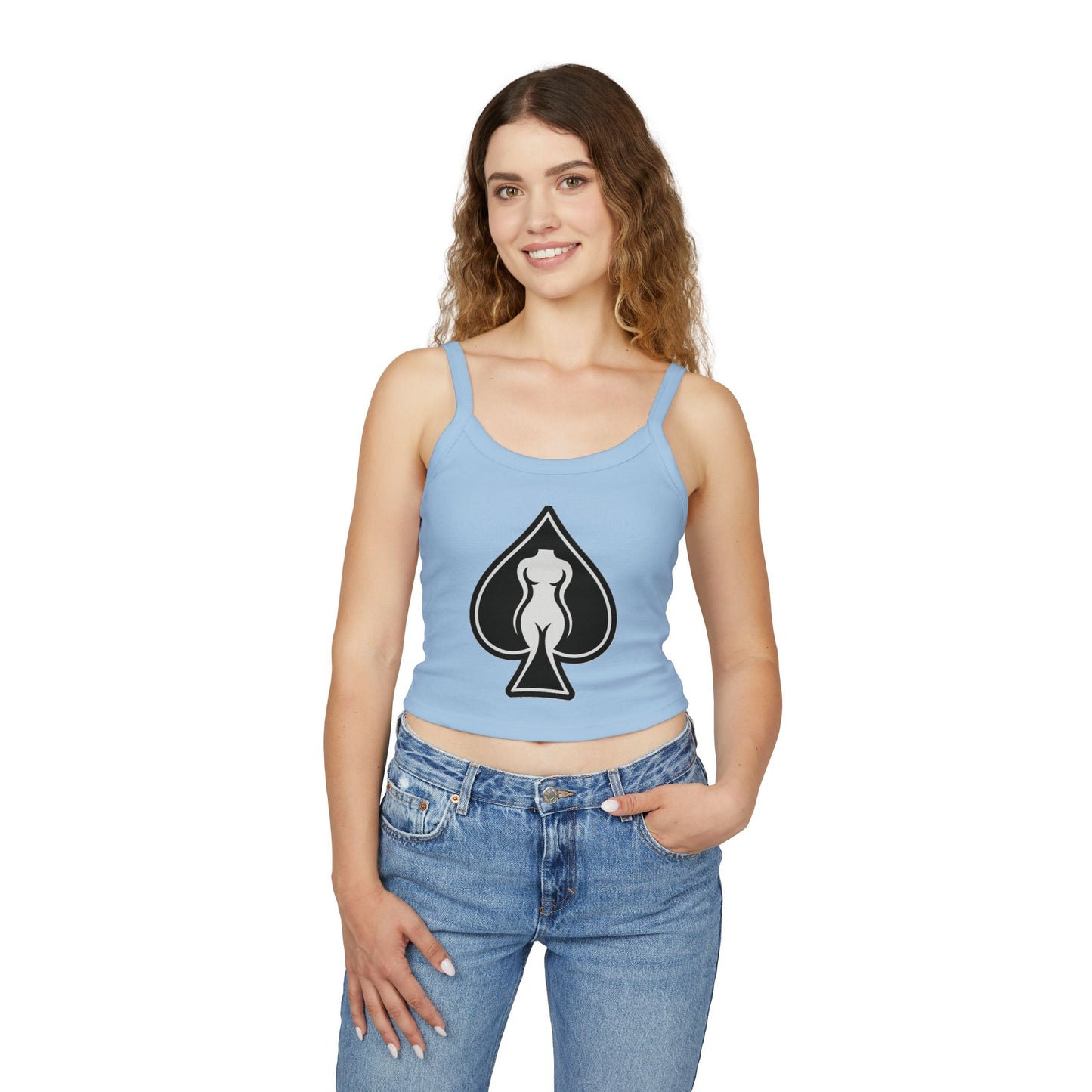 American Naughty HotWife's  Women's Spaghetti Strap Crop Top