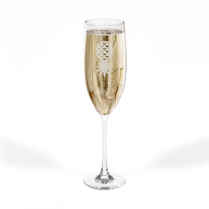 American Naughty Signature Champagne Flute — 8oz Engraved Glass