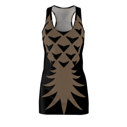 American Naughty Black Racerback Dress with SwingApple Print