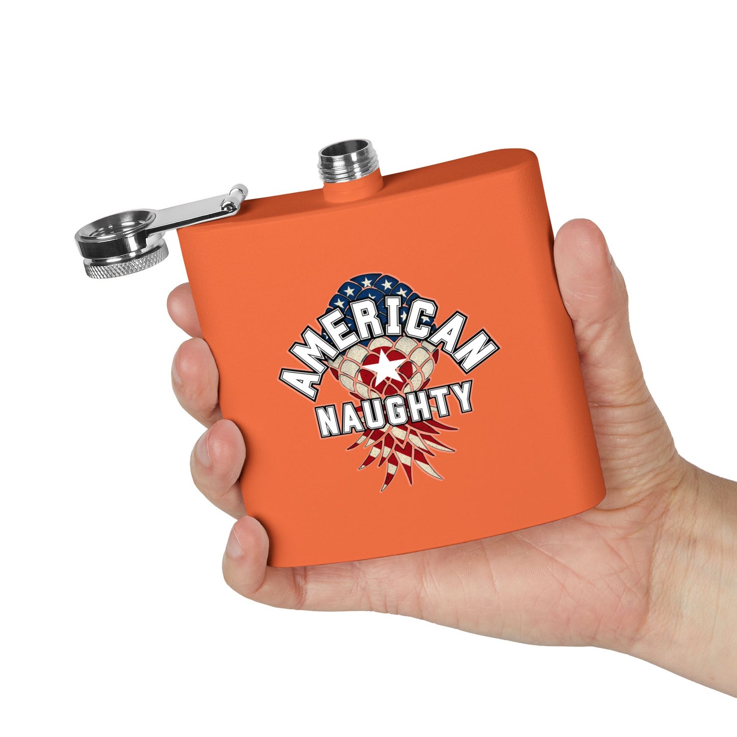 American Naughty 6oz Stainless Steel Flask