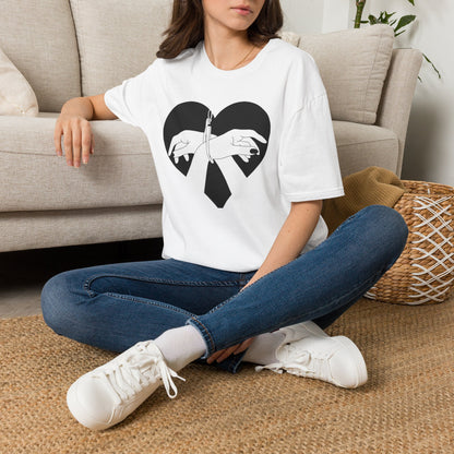 Hands Tied Heart Graphic BDSM T‑Shirt
