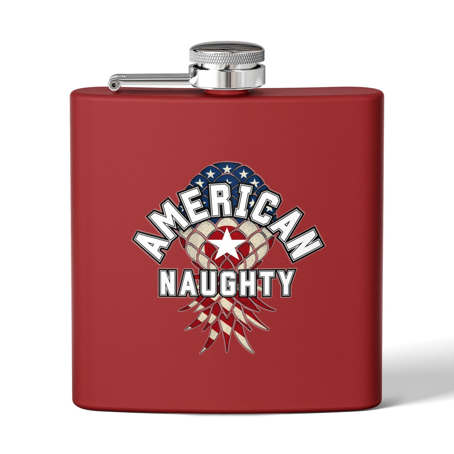 American Naughty 6oz Stainless Steel Flask