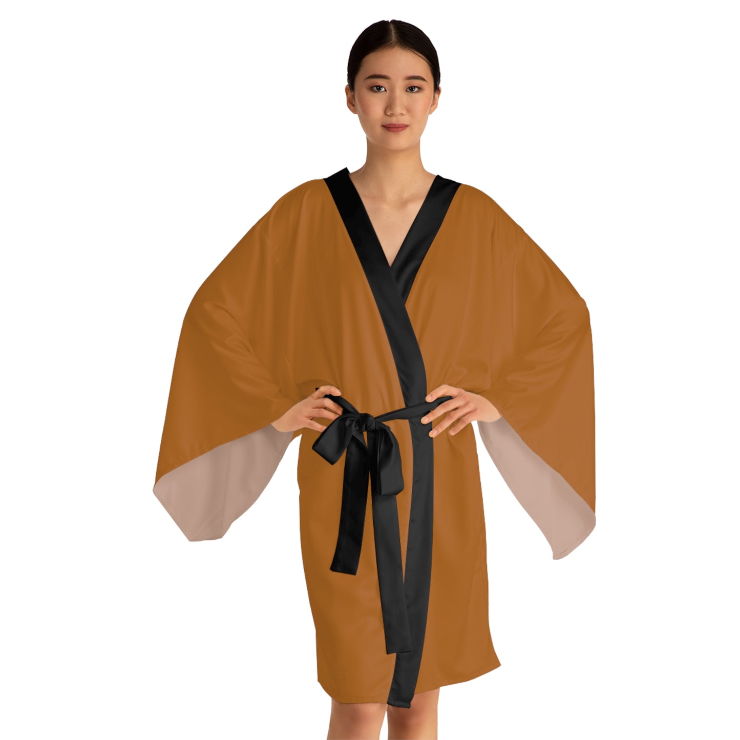 Bronze Long Sleeve Kimono With Black American Naughty Swingapple