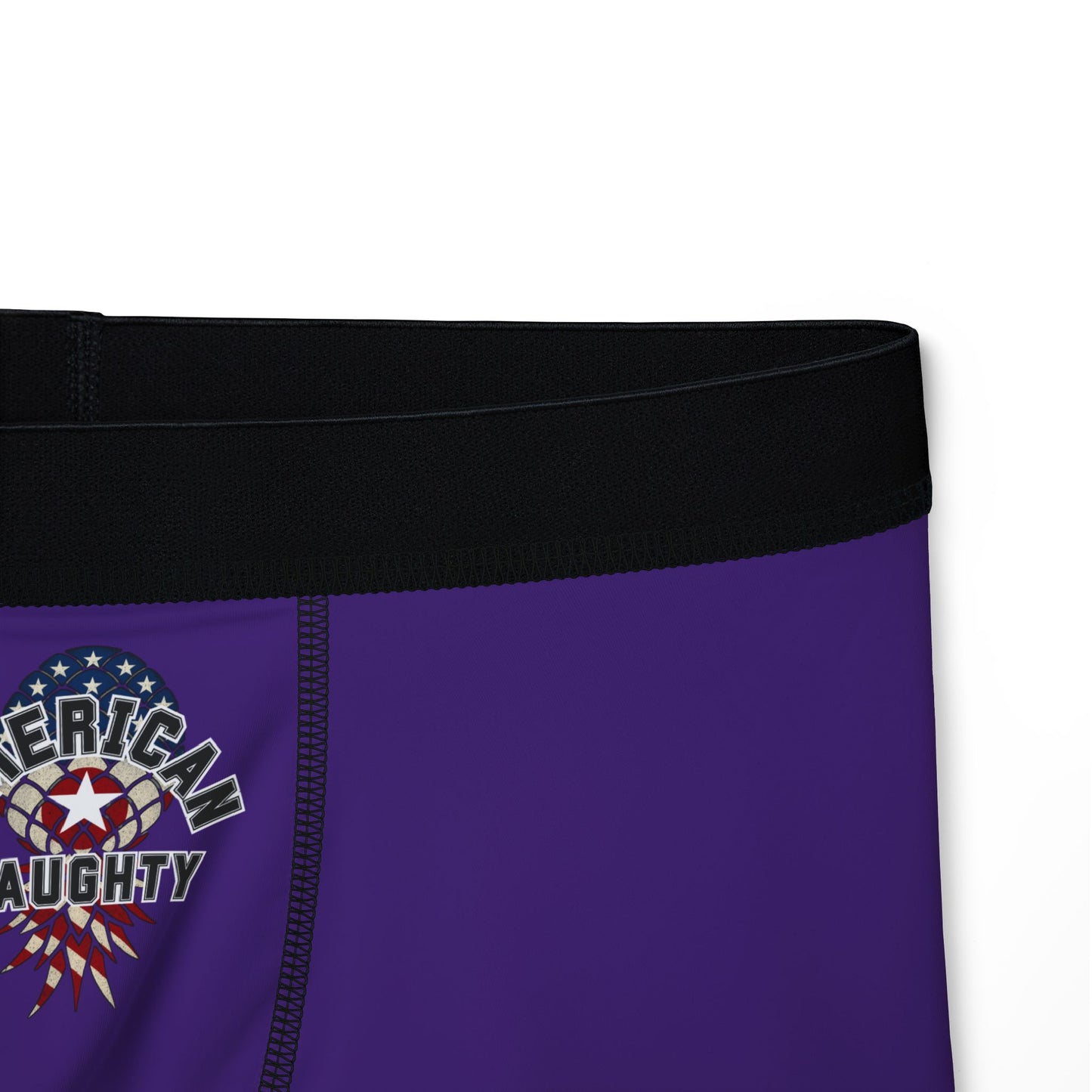 American Naughty Boxer Briefs — Men's Purple All-Over Print Underwear