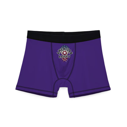 American Naughty Boxer Briefs — Men's Purple All-Over Print Underwear